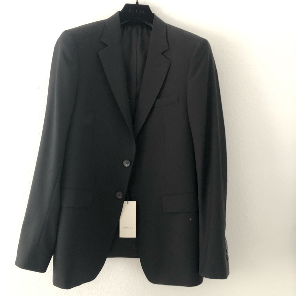 Gucci Uniform Suit Jacket Black Size 48